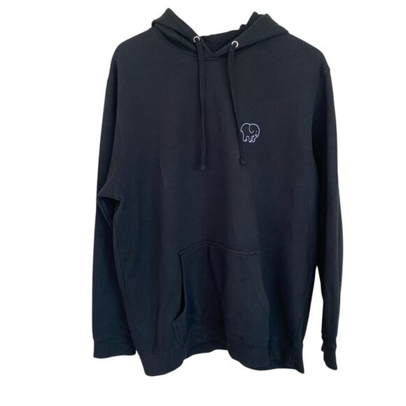Ivory Ella Black Hoodie with Blue Elephant - Size XL - Picture 1 of 4